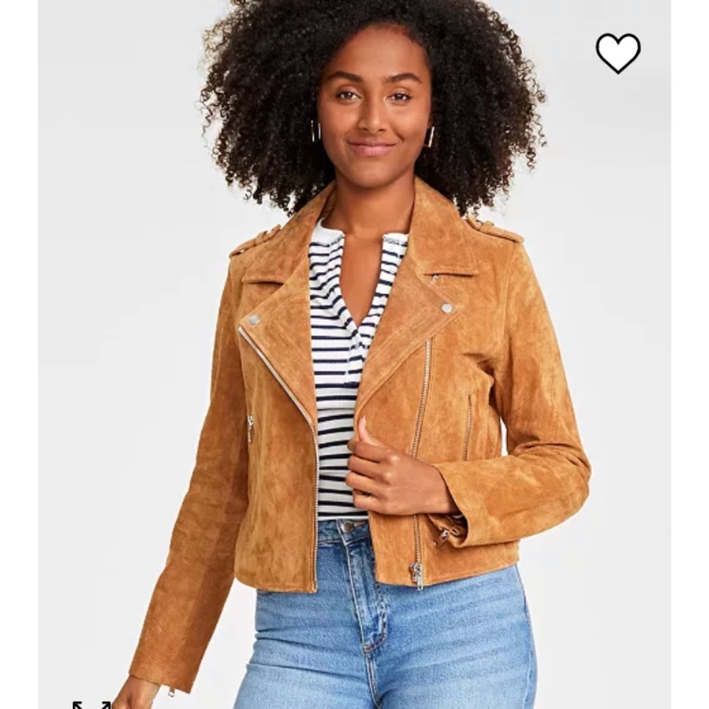 Macys Suede Moto Jacket